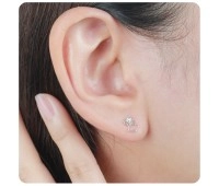 Jingle bell With CZ Silver Stud Earrings STS-5516